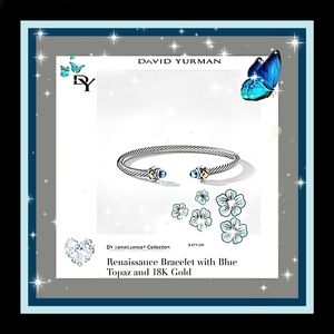 🔱HP!! DAVID YURMAN NEW! AUTH BLUE RENAISSANCE🔱